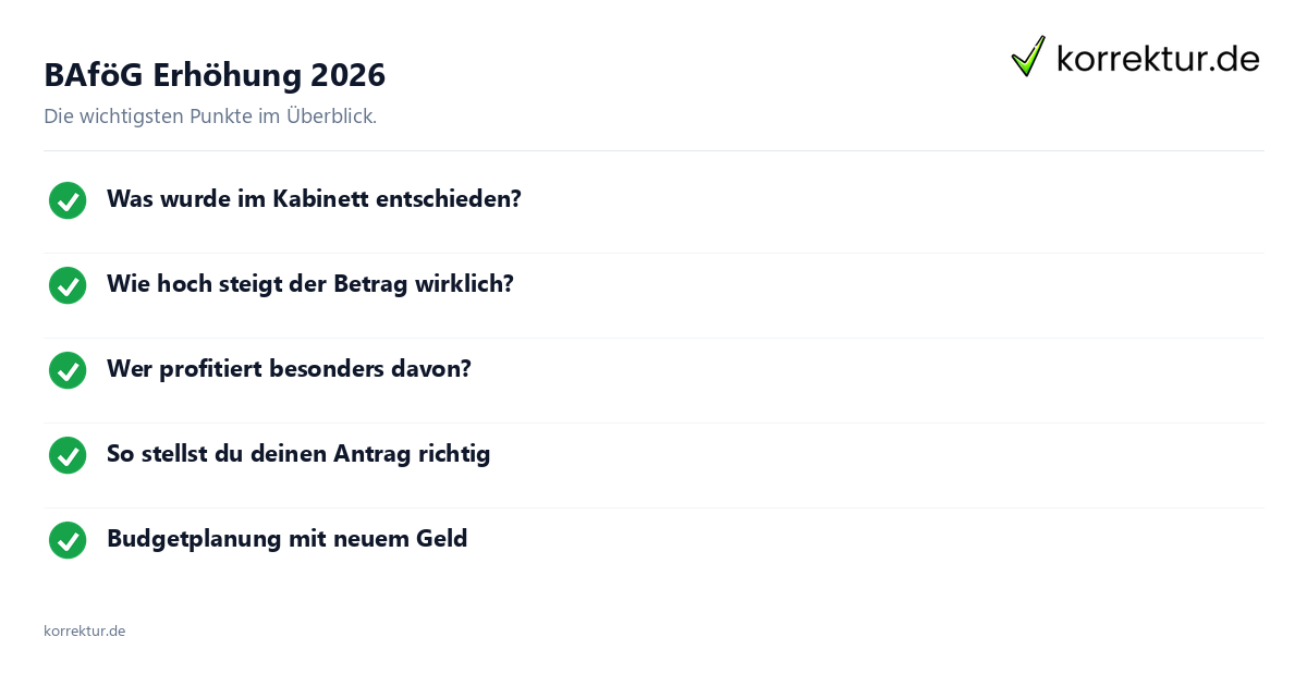 BAföG Erhöhung 2026 BAföG Erhöhung 2026