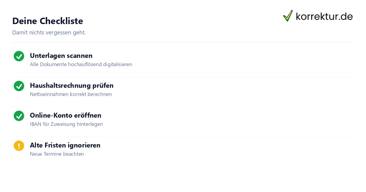 Deine Checkliste Checkliste für den erfolgreichen BAföG Antrag nach neuer Regelung