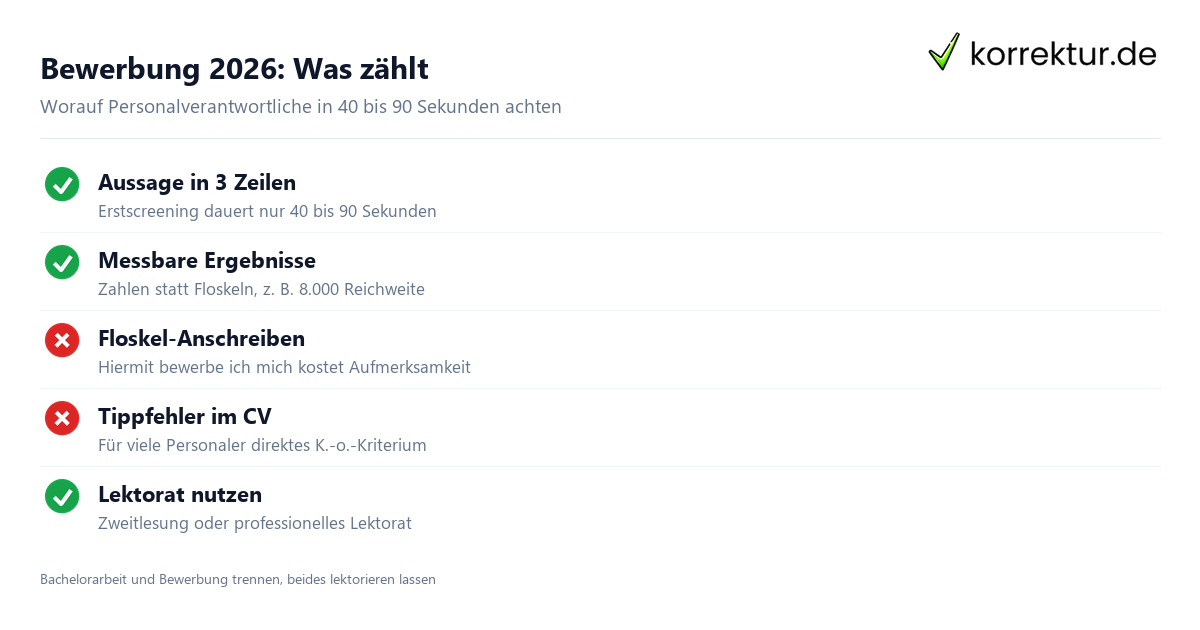 Bewerbung 2026: Was zählt Checkliste Bewerbung Berufseinstieg nach dem Studium 2026