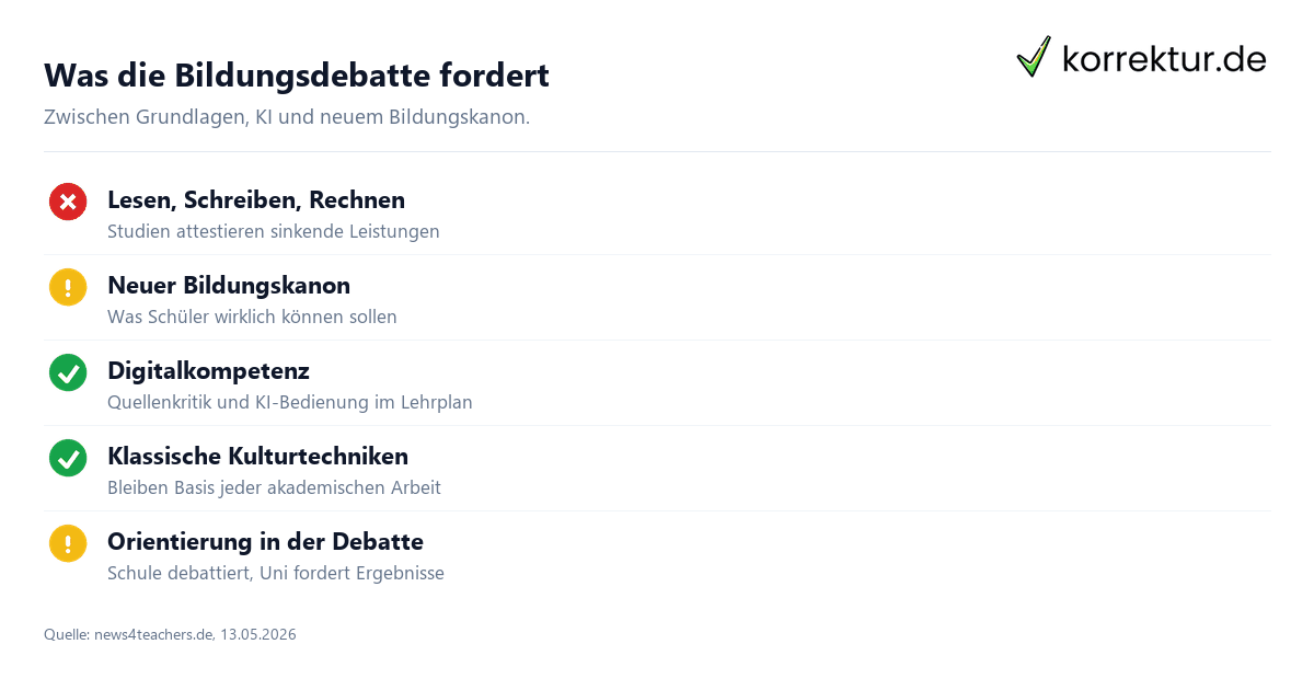 Was die Bildungsdebatte fordert Bildungsdebatte und Schreiben im Studium: Schlüsselkompetenzen im Überblick