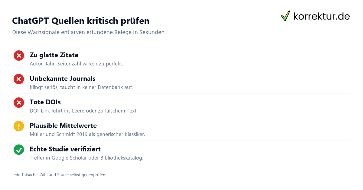 ChatGPT Quellen kritisch prüfen Warnsignale für Halluzinationen