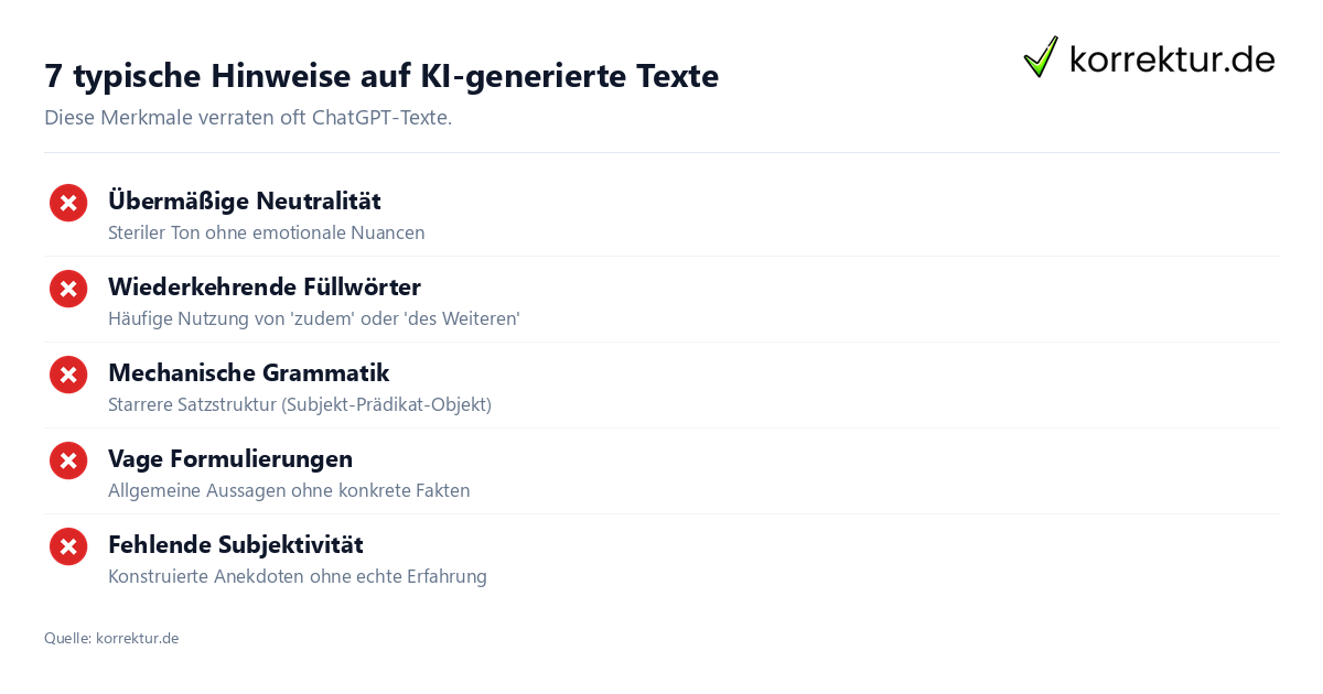 7 typische Hinweise auf KI-generierte Texte erkennen