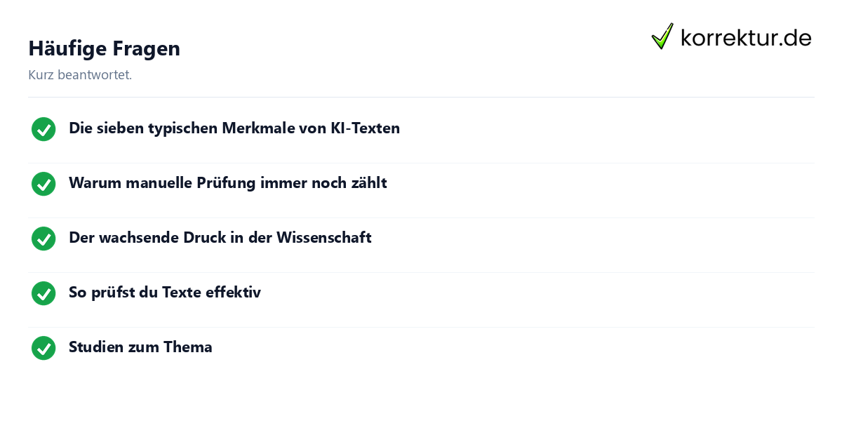 Häufige Fragen: 7 typische Hinweise auf KI-generierte Texte
