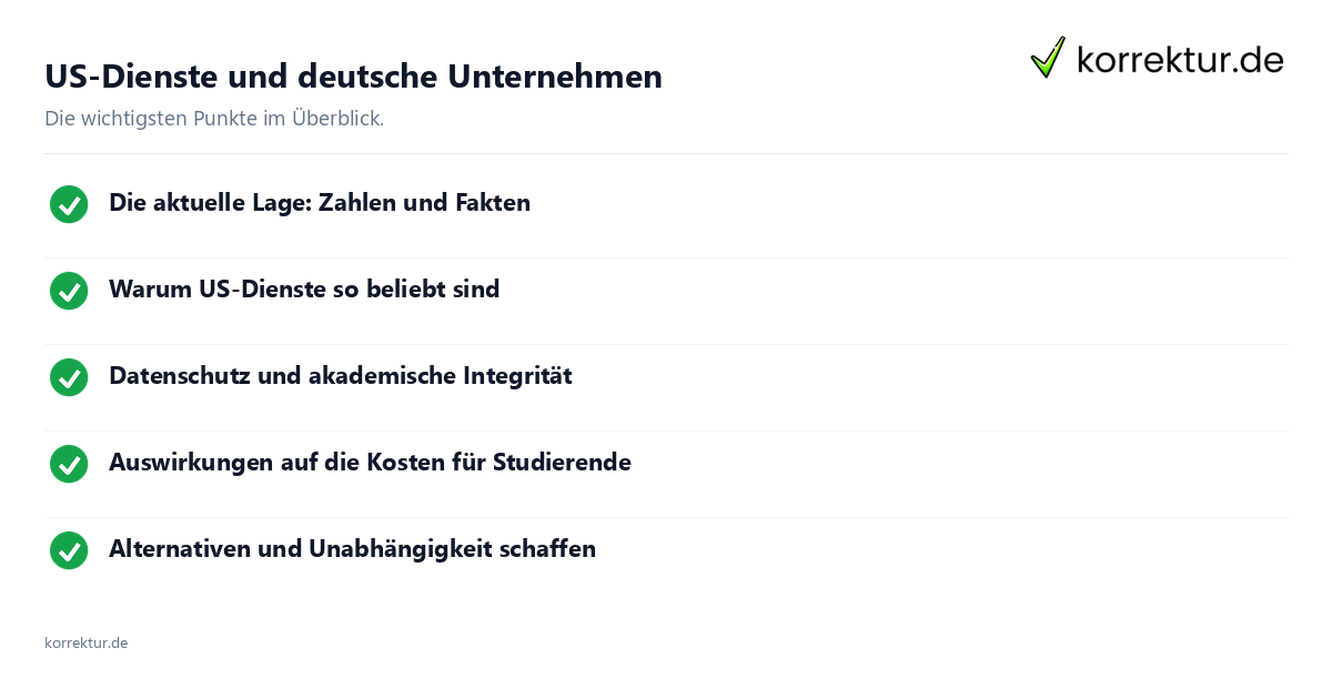 US-Dienste und deutsche Unternehmen US-Dienste und deutsche Unternehmen