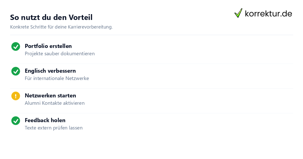 So nutzt du den Vorteil Checklist Tipps für MINT Studenten Bewerbung