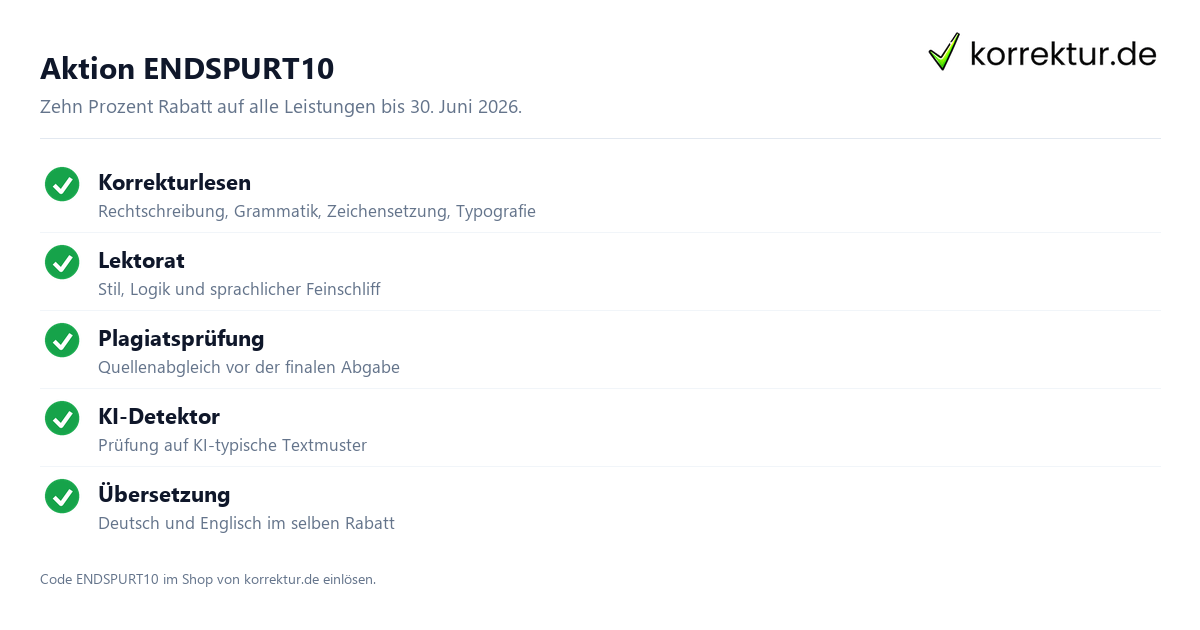 Aktion ENDSPURT10 Endspurt in der Prüfungsphase: Aktion ENDSPURT10 mit zehn Prozent Rabatt