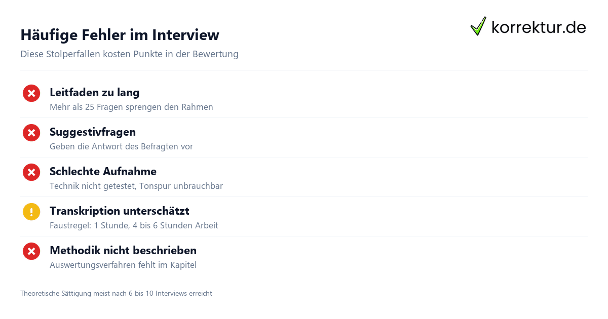 Häufige Fehler beim Interview für die Bachelorarbeit vermeiden