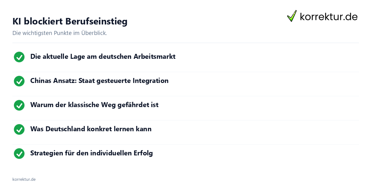 KI blockiert Berufseinstieg