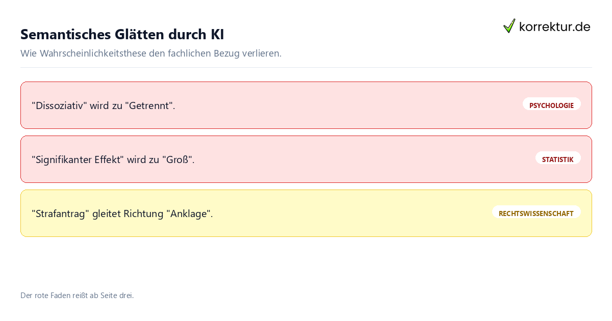 Semantisches Glätten durch KI KI-Glattbügeln von Fachbegriffen in der Wissenschaft