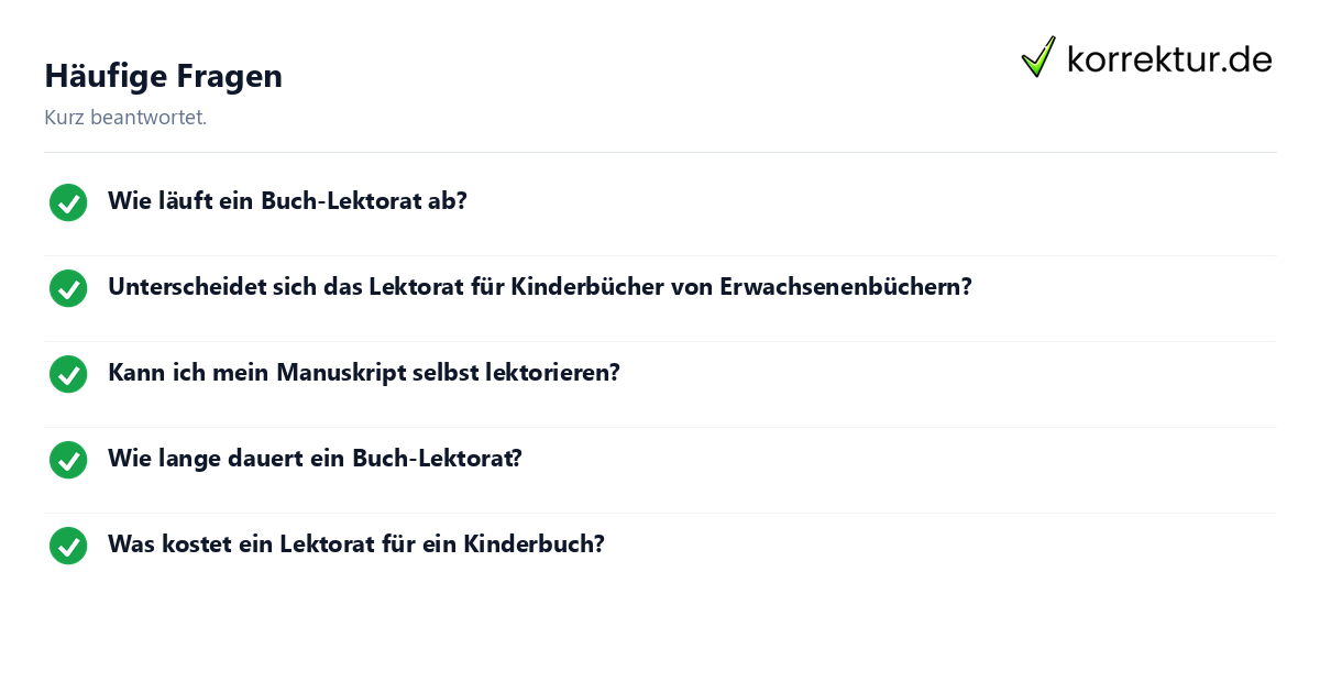 Häufige Fragen: Kinderbuch oder Jugendroman Lektorat