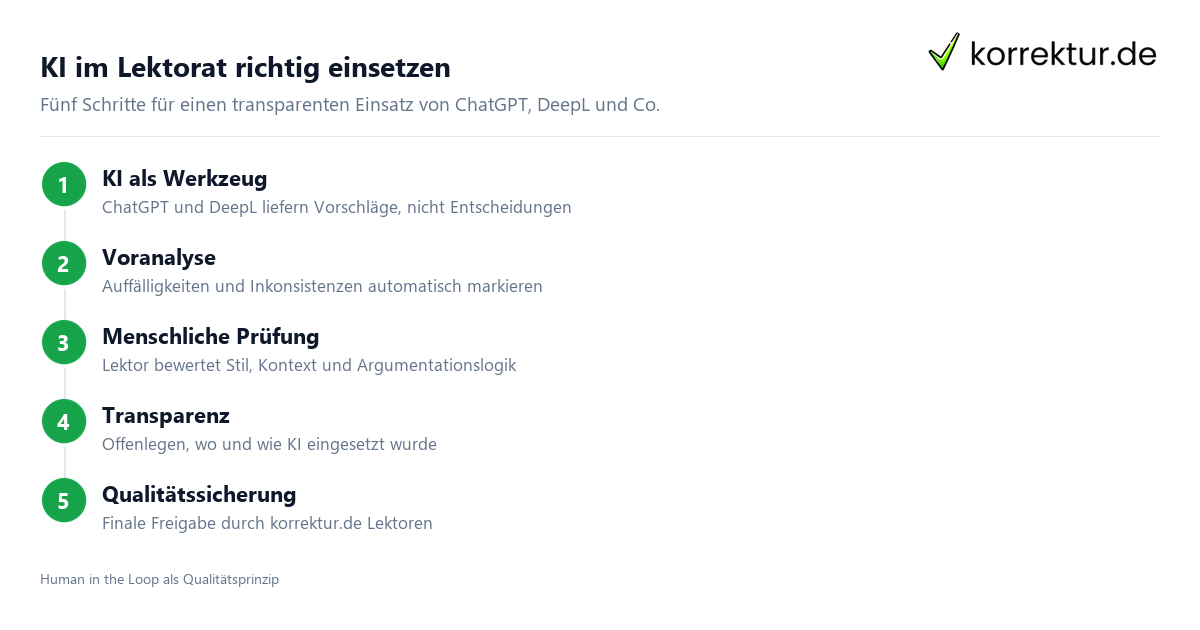 Lektorat und KI: verantwortungsvoller Einsatz von ChatGPT und DeepL