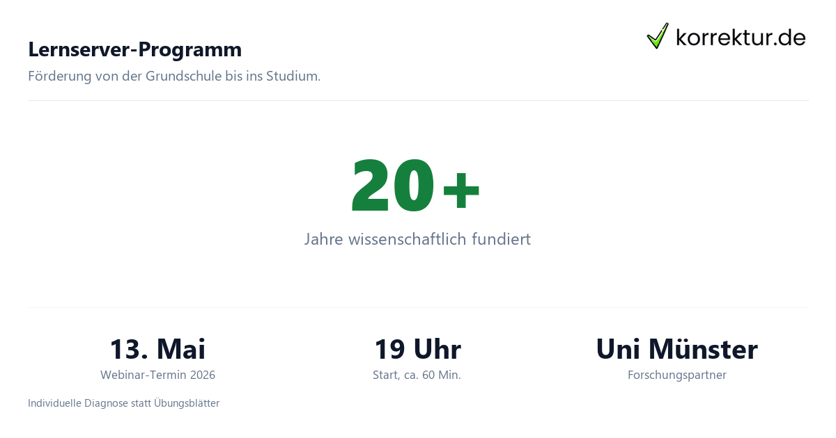 Lernserver-Programm Rechtschreibung von Schule bis Studium: Zahlen zum Lernserver-Programm