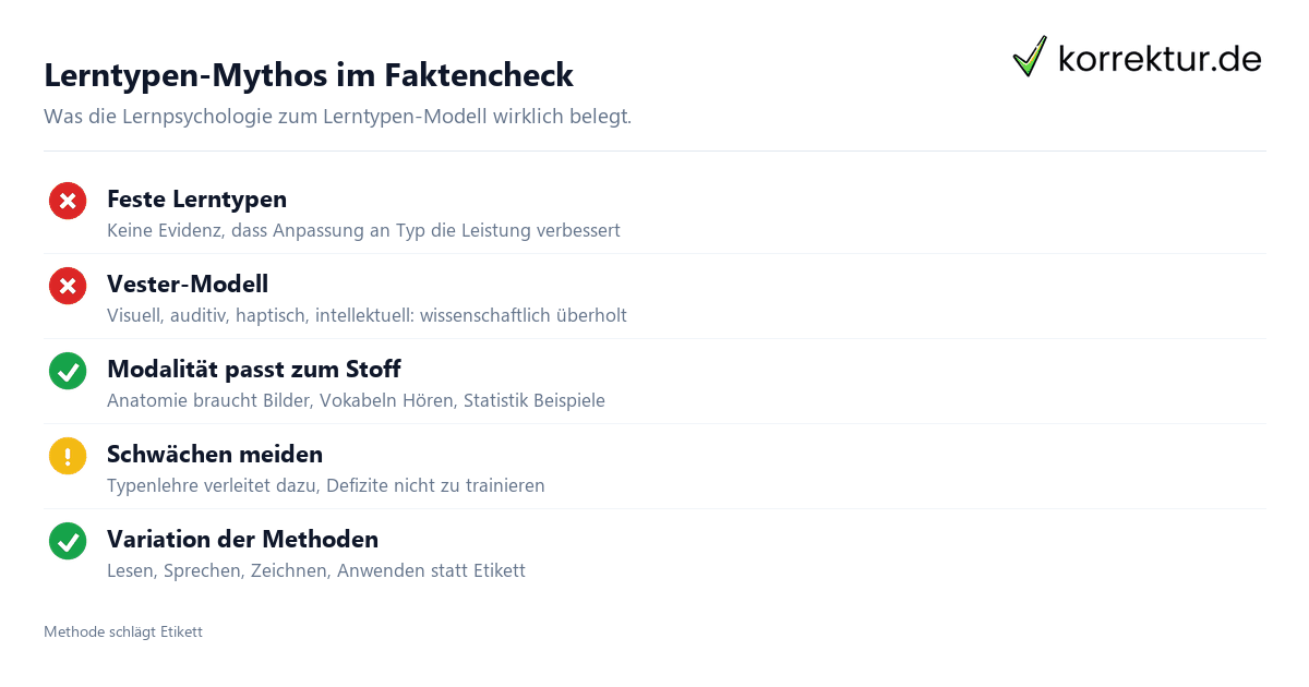 Lerntypen-Mythos im Faktencheck Lerntypen Mythos und Realität: Was die Lernforschung zeigt