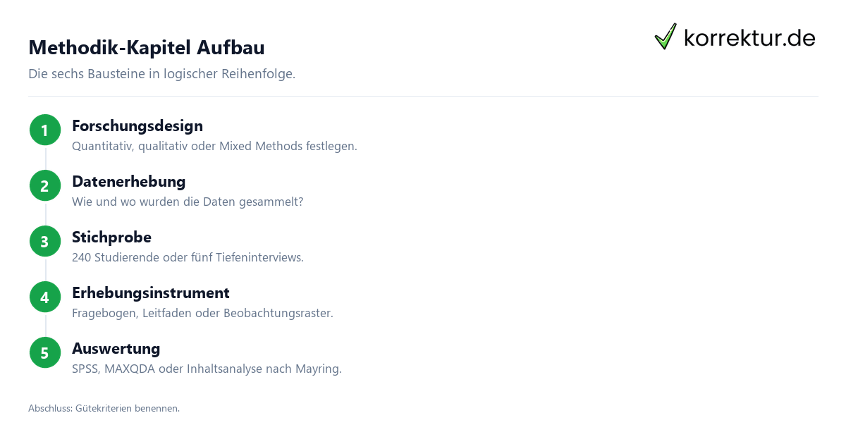 Methodik-Kapitel Aufbau Methodik Bachelorarbeit: Aufbau in 5 Schritten
