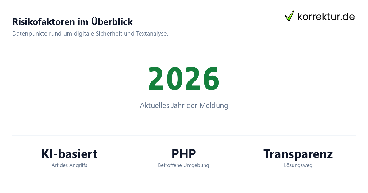 Risikofaktoren im Überblick Statistik zur PHP-Sicherheitslücke und KI-Nutzung im Studium
