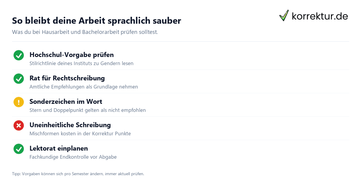 So bleibt deine Arbeit sprachlich sauber Priens Kulturkampf um die Rechtschreibung: Checkliste für Studierende
