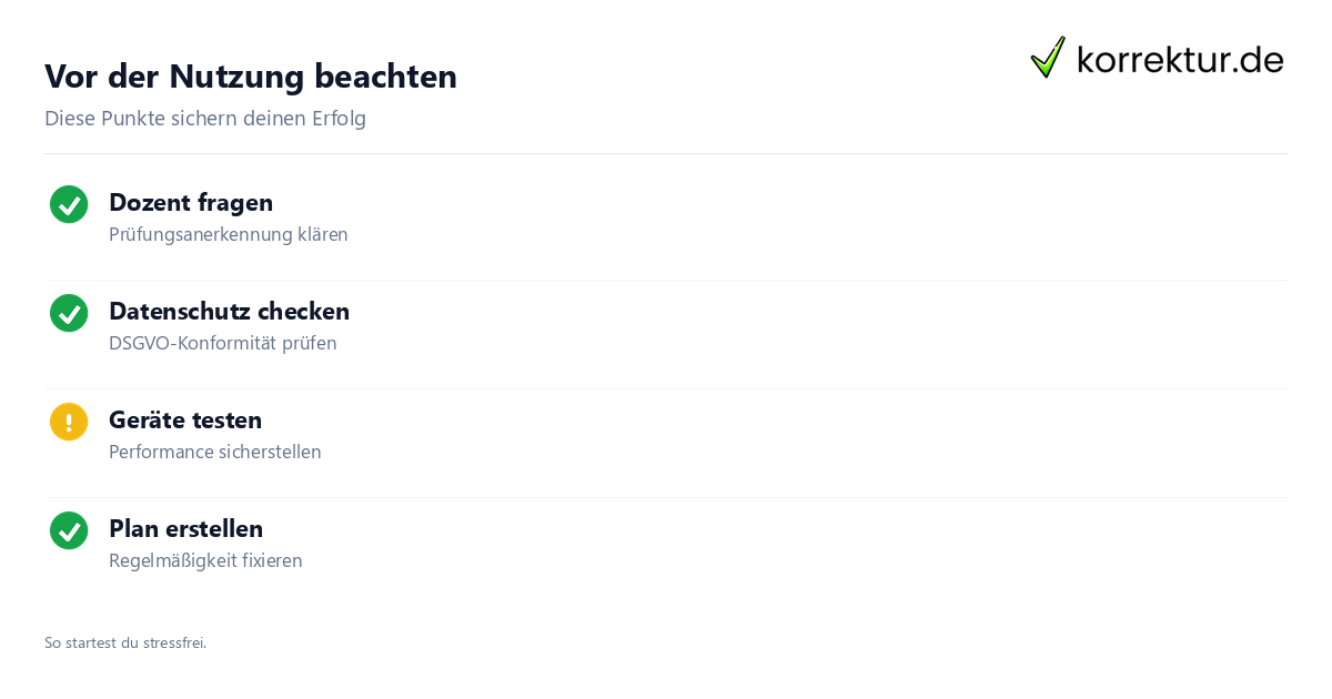 Vor der Nutzung beachten Checkliste für den Einsatz von Serious Games im Studium