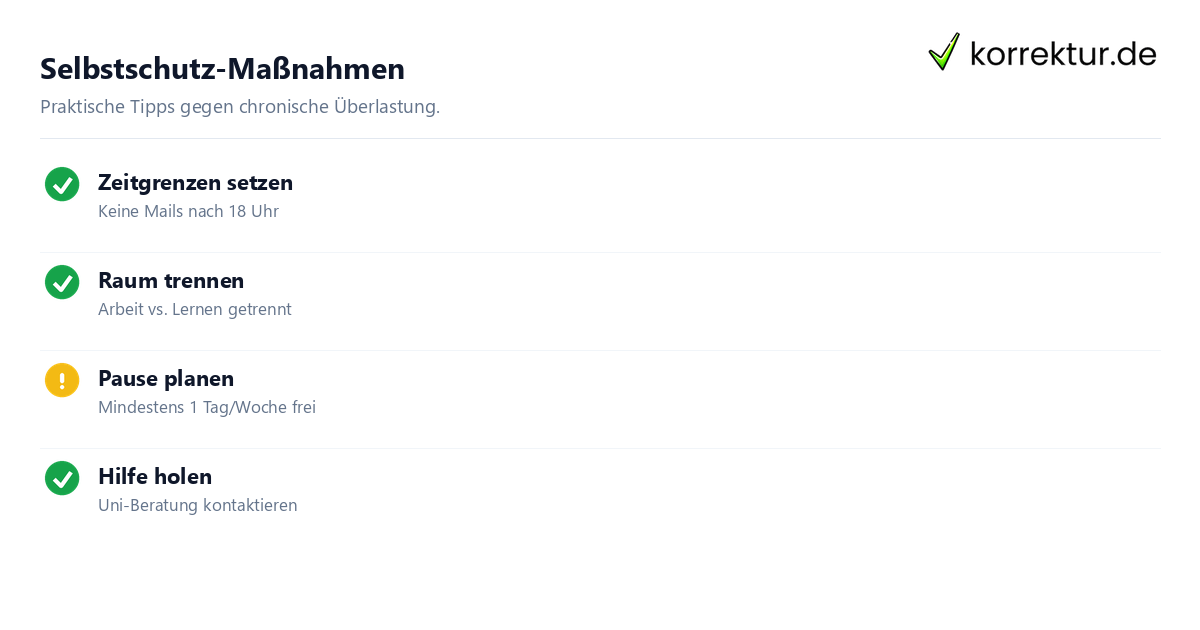 Checkliste für gesunde Work-Life-Balance