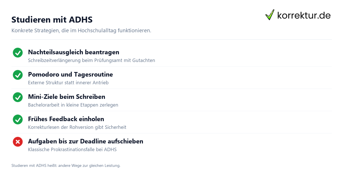 Studieren mit ADHS: Strategien und Hilfen im Studium