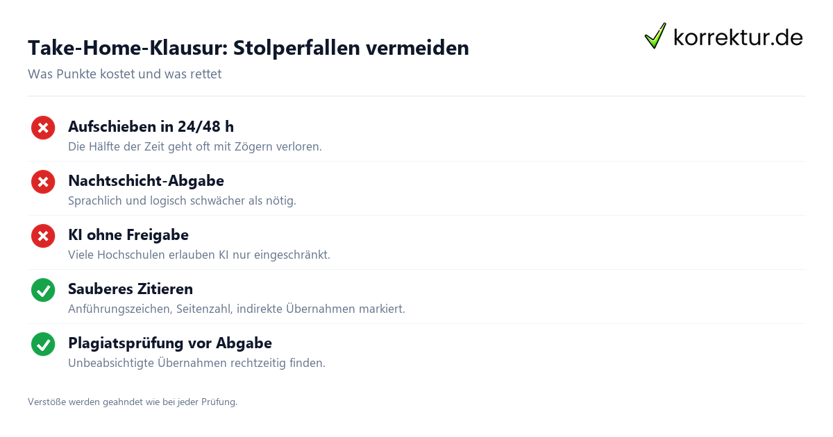 Take-Home-Klausur Risiken und Pflichten im Überblick