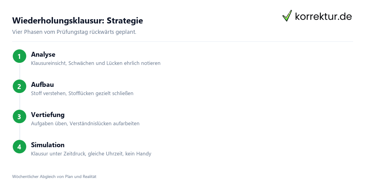 Wiederholungsklausur: Strategie Wiederholungsklausur Strategie in vier Phasen