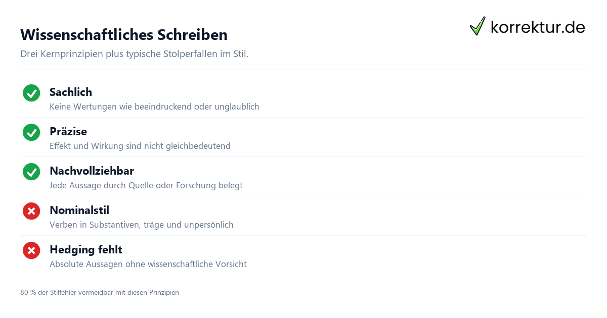 Wissenschaftliches Schreiben Stilregeln Checkliste