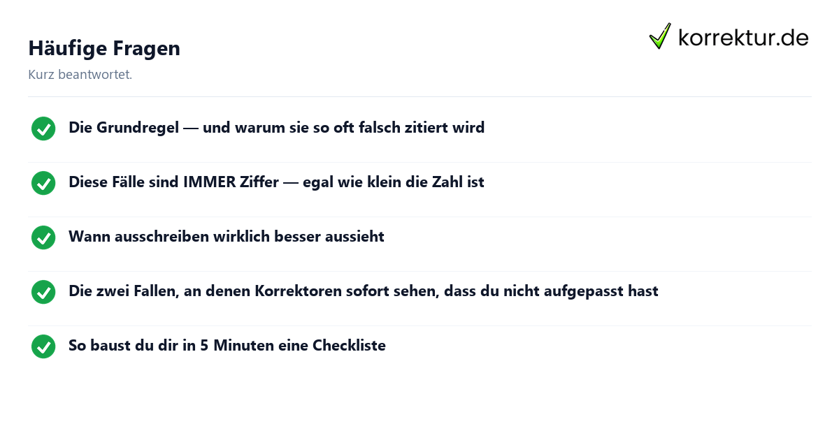 Häufige Fragen: Drei, 3, III — wann welche Zahl in deine Hausarbeit gehört