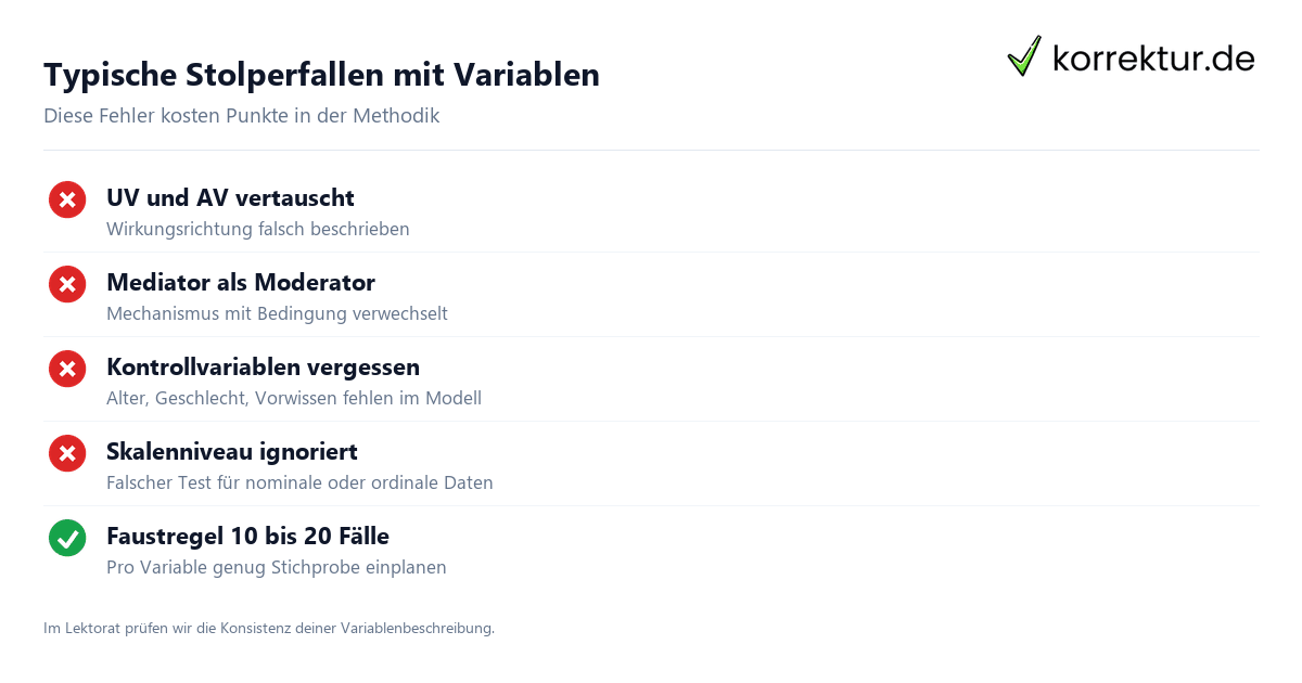 Abhängige & unabhängige Variable im Vergleich Abhängige & unabhängige Variable im Vergleich