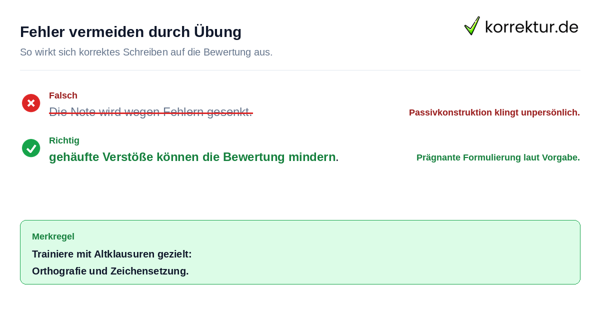 Rotstif Beispiele für Rechtschreibfehler beim Abitur