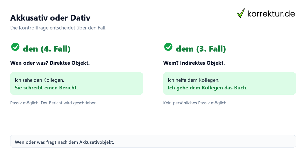 Akkusativobjekt Akkusativobjekt