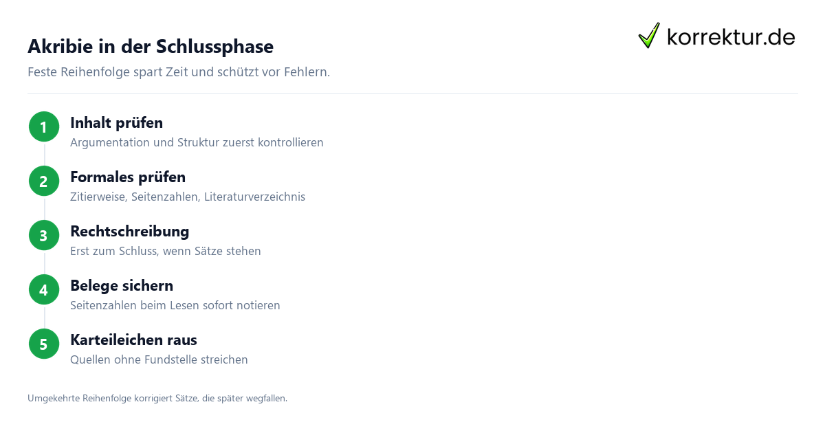 Akribisch Bedeutung: Schlussphase einer wissenschaftlichen Arbeit