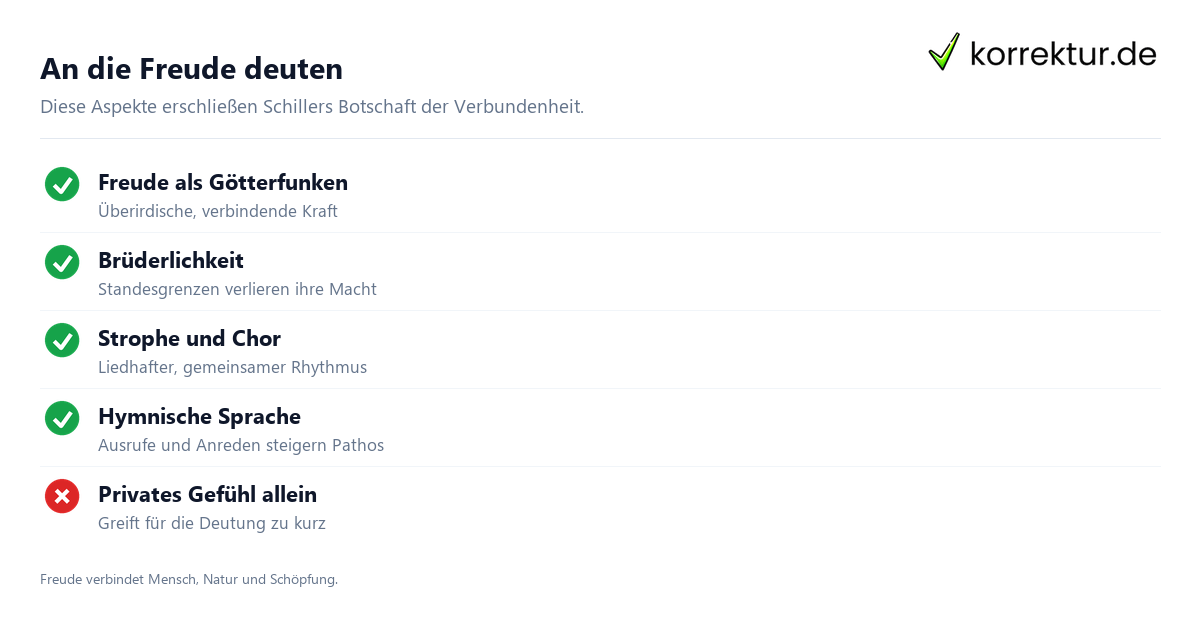 An die Freude Interpretation: zentrale Deutungsaspekte