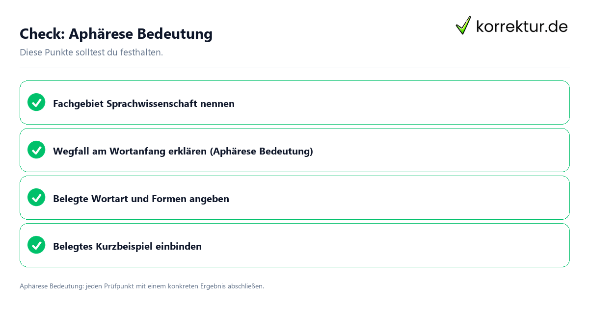 Aphärese Bedeutung mit einer themenspezifischen Checkliste
