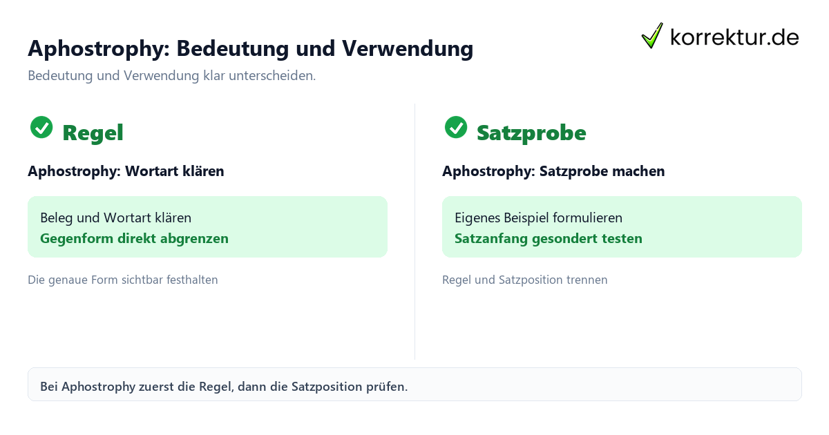 Aphostrophy: Bedeutung und Verwendung mit Bedeutung und passender Verwendung im Vergleich