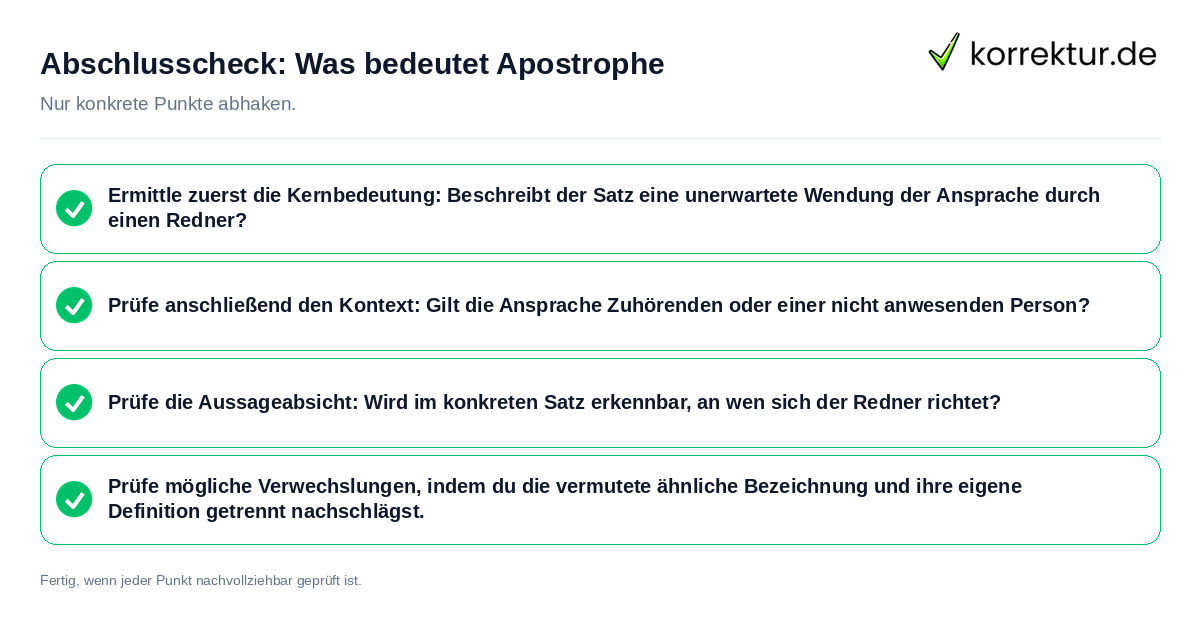 Abschlusscheck: Was bedeutet Apostrophe Konkreter Abschlusscheck zu Was bedeutet Apostrophe
