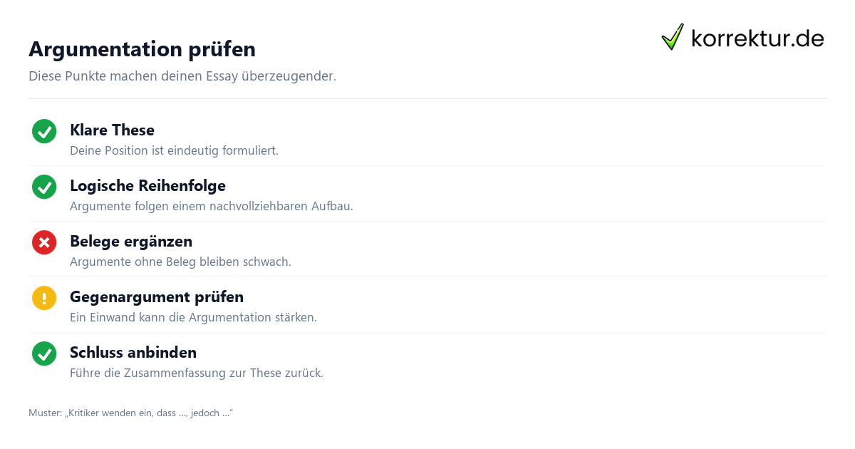 So schreibst du einen argumentativen Essay und vermeidest typische Fehler