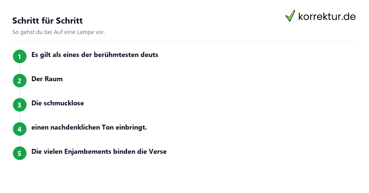 Schritt für Schritt Auf eine Lampe: Schritte