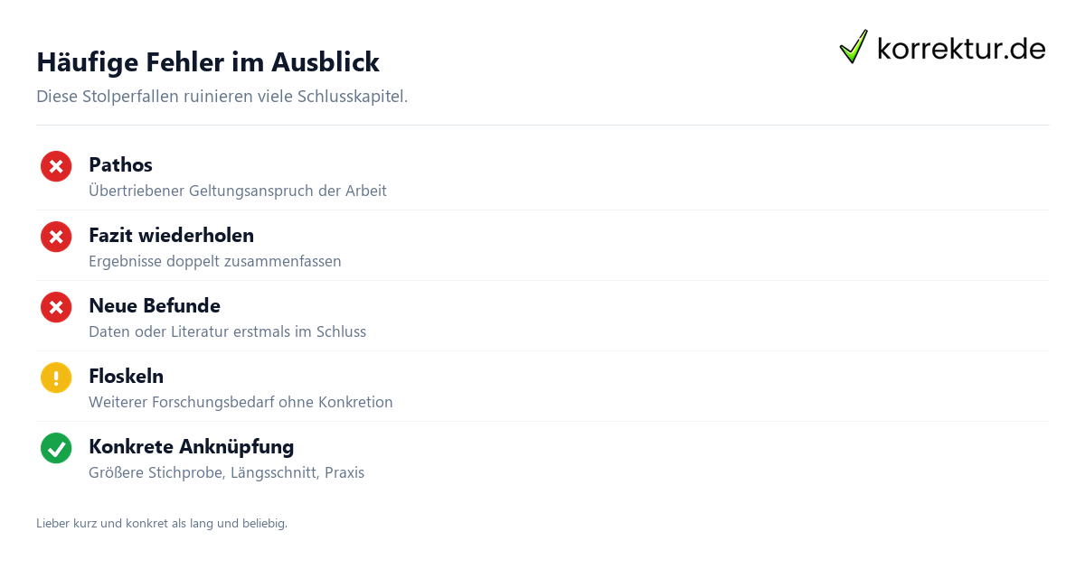 Ausblick Bachelorarbeit