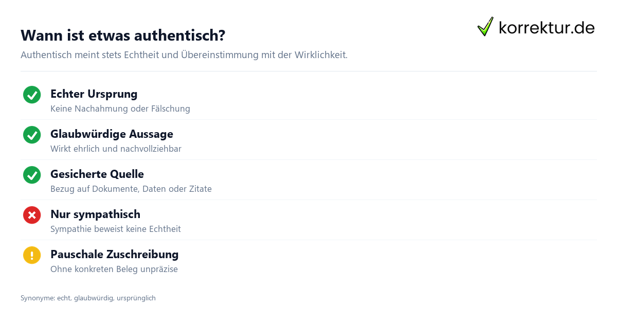 Wann ist etwas authentisch? authentisch Bedeutung: Echtheit richtig prüfen