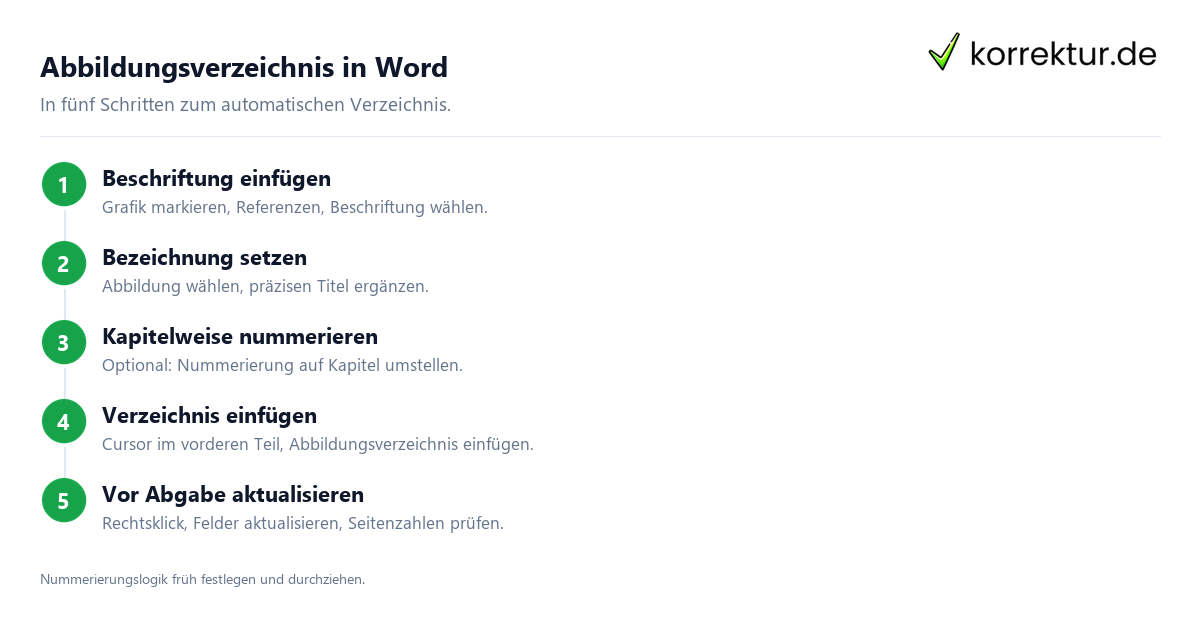 Abbildungsverzeichnis in Word Abbildungsverzeichnis Bachelorarbeit in Word erstellen