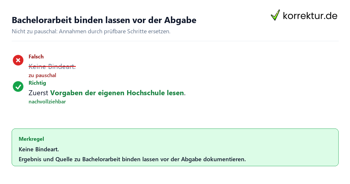 Bachelorarbeit binden lassen vor der Abgabe Ungeeignete und belastbare Vorgehensweise bei Bachelorarbeit binden lassen vor der Abgabe