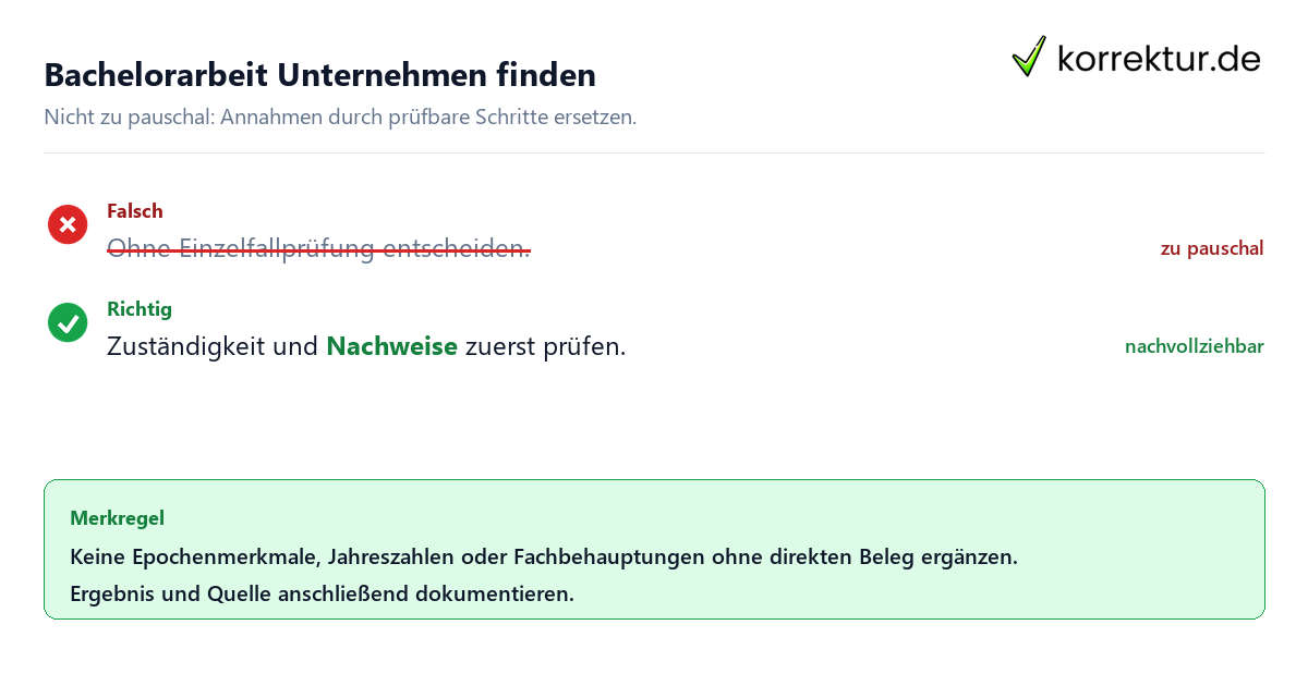 Bachelorarbeit Unternehmen finden Ungeeignete und belastbare Vorgehensweise bei Bachelorarbeit Unternehmen finden