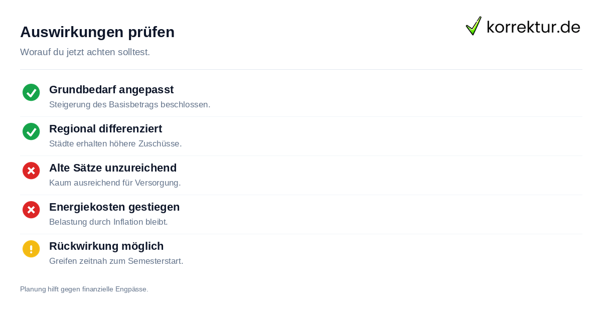 Checkliste BAföG Erhöhung 2026: Was ändert sich?