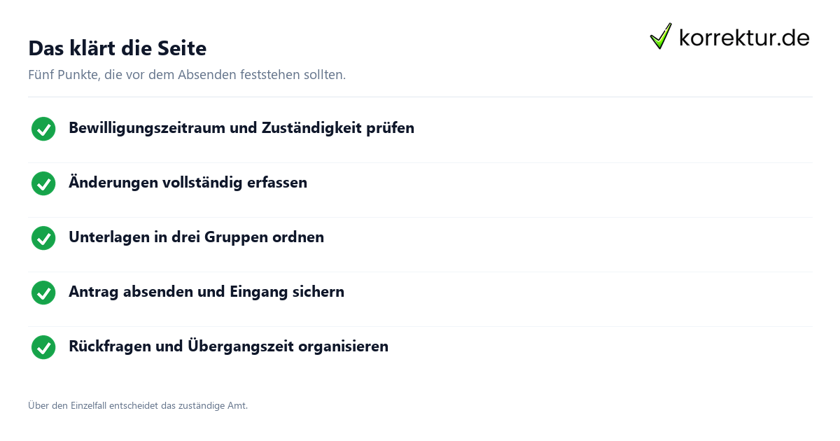 BAföG-Folgeantrag Checkliste