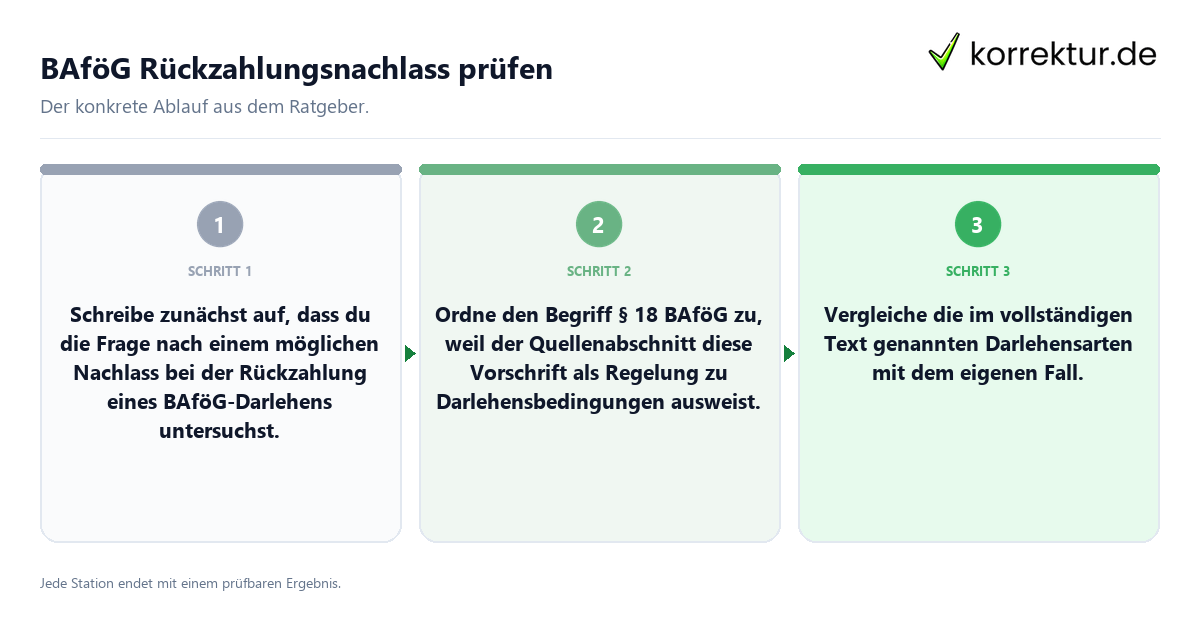 Konkrete Schritte zu BAföG Rückzahlungsnachlass prüfen