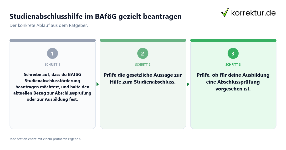 Studienabschlusshilfe im BAföG gezielt beantragen Konkrete Schritte zu Studienabschlusshilfe im BAföG gezielt beantragen