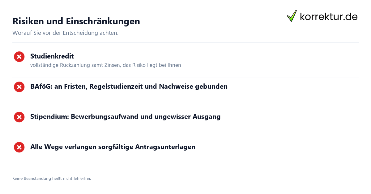 BAföG, Studienkredit und Stipendium im Vergleich: Grenzen im Überblick