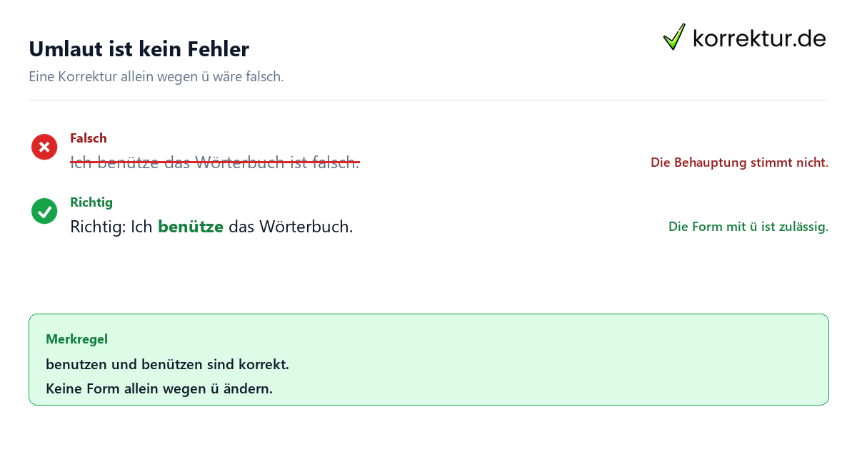 Umlaut ist kein Fehler Benutzen oder benützen: Die richtige Schreibweise im Satz