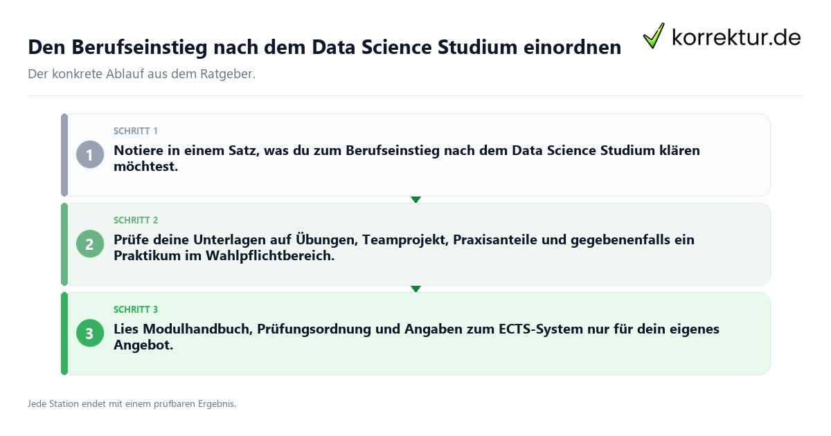 Den Berufseinstieg nach dem Data Science Studium einordnen Konkrete Schritte zu Den Berufseinstieg nach dem Data Science Studium einordnen