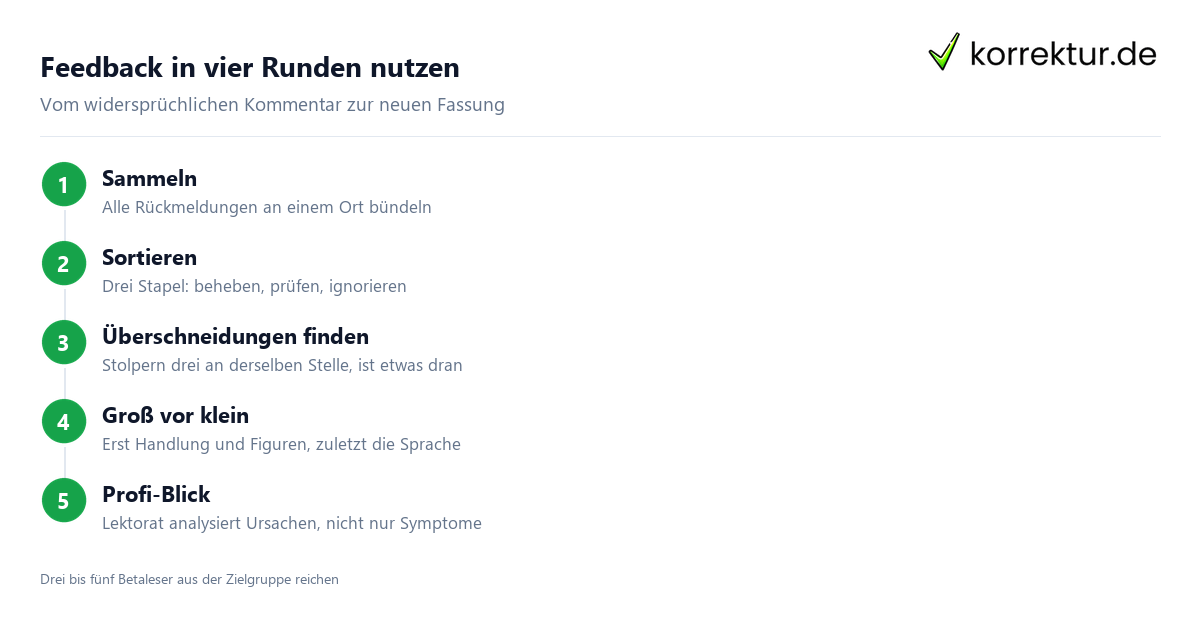 Betaleser Feedback auswerten: vom Kommentar zur neuen Fassung